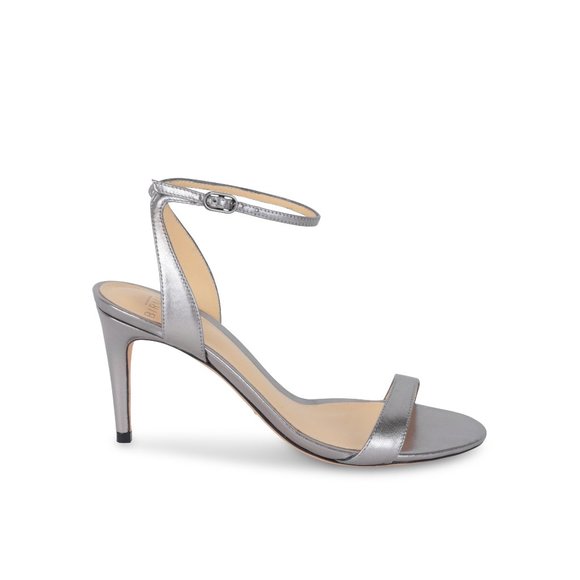 Alexandre Birman Graphite Metal Leather Sandals Size 40.5 US 9 9.5 NEW - Picture 1 of 15